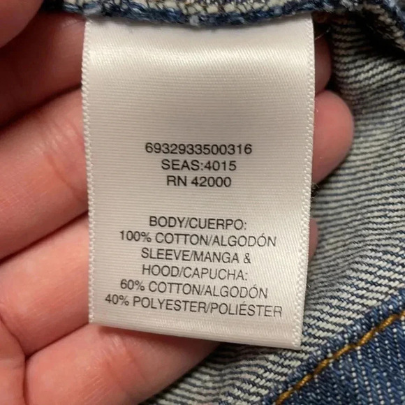 COPY - Joe Boxer Denim Hoodie Jacket, size Med - Picture 5 of 8